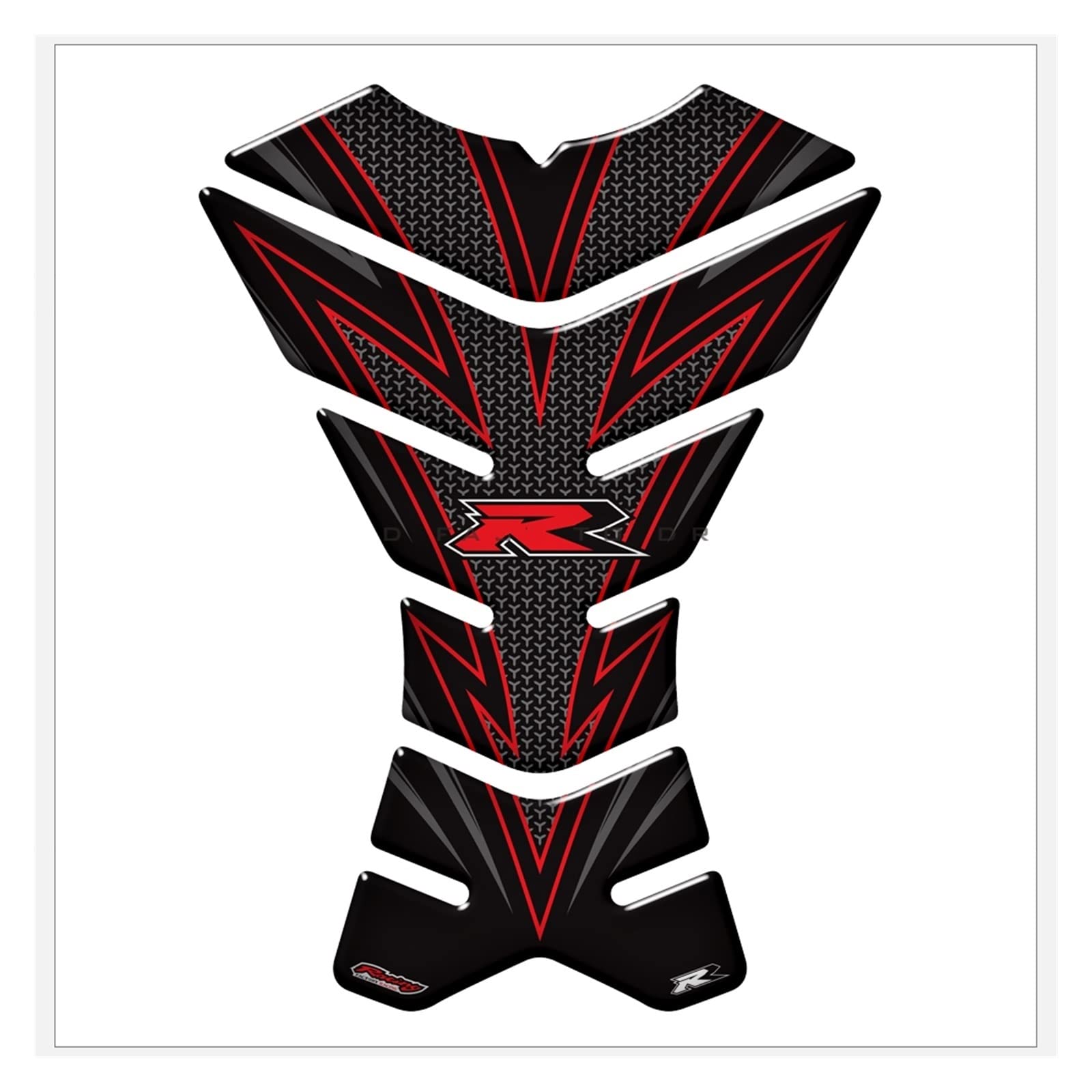 Moto réservoir pad protecteur autocollant motocross racing tankpad noir compatible avec Kawasaki