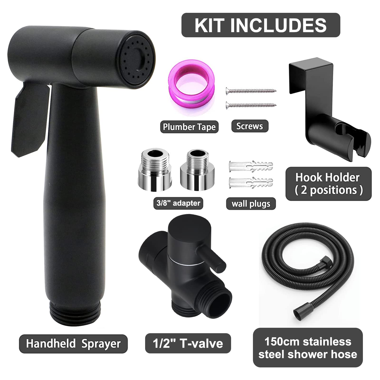 Bidet Handdoucheset GRB InCool Mengkraan Messing Chroom