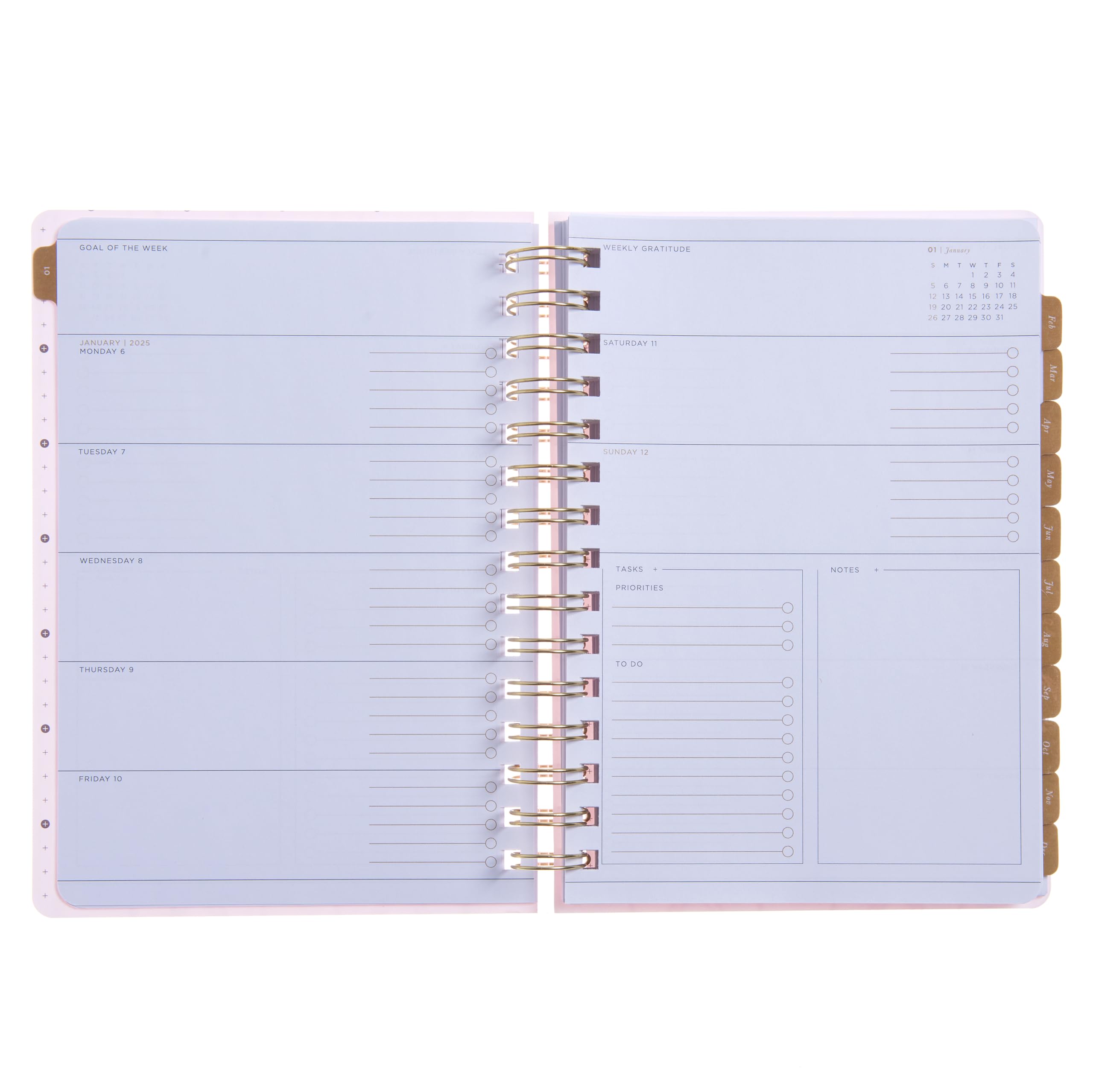 Russell+Hazel 2025 Navy Weekly Planner – Hardcover, Gold Foil, 5.89x8.33 Inches, January-December 2025 - View #10