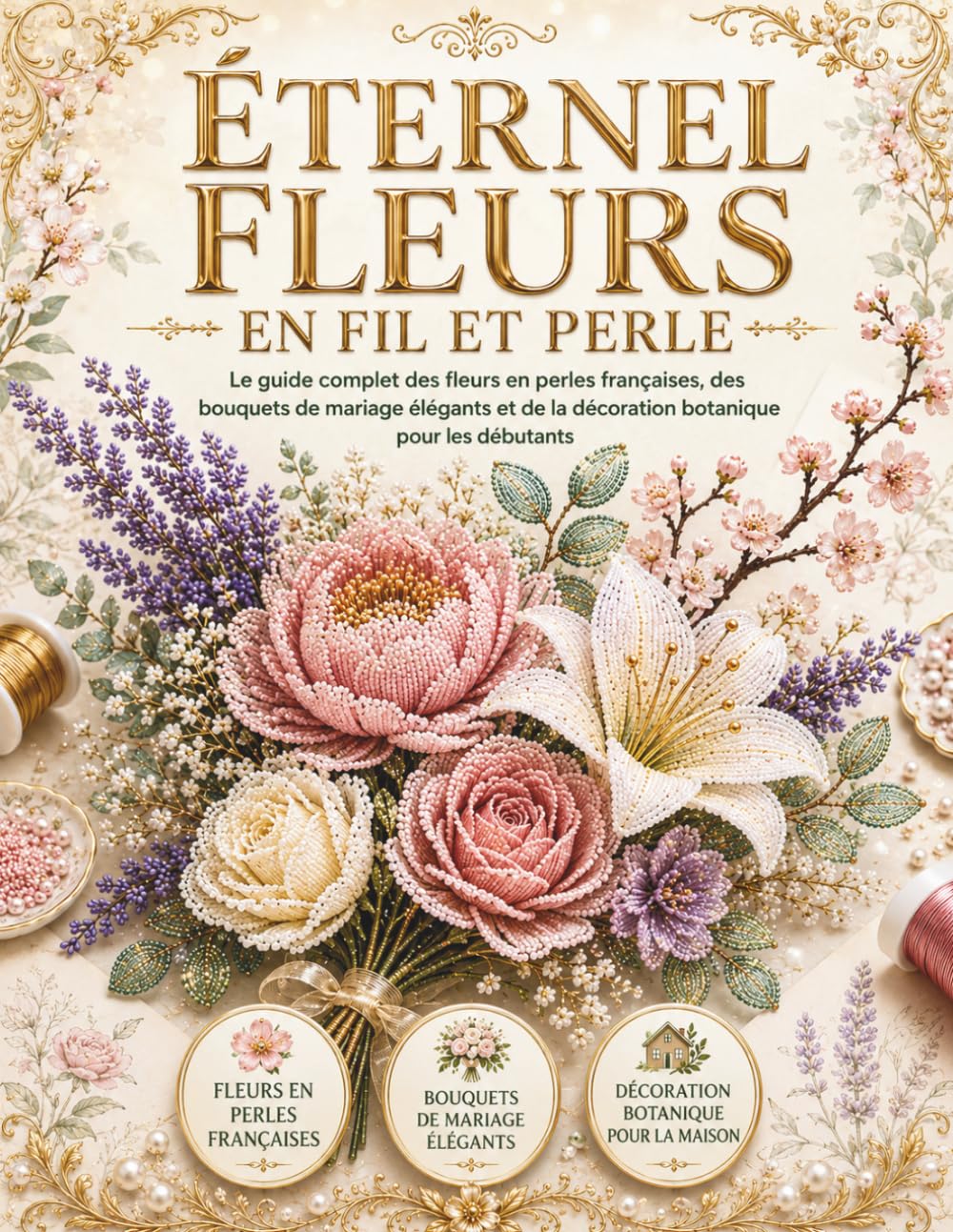 Éternel Fleursen Fil et Perle: Le guide complet des fleurs en perles françaises, des bouquets de mariage élégants et de la décoration botanique pour les débutants