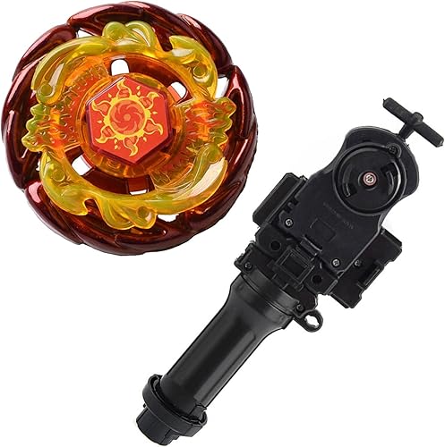 Miniatura 1 de DWIN Battling Top Metal Master Fusion Booster Gyro Spin Starter Toy BB89 Nuevo Dios del Sol 145AS con Lanzador de potencia de lucha y juego de