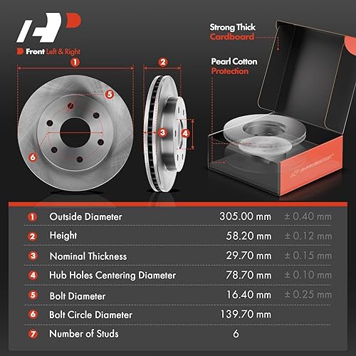 Miniatura 2 de A-Premium Kit de freno de disco delantero y trasero con pinzas compatibles con Chevrolet Silverado 1500 2000-2002, Tahoe 2000-2001 y GMC Sierra 1500
