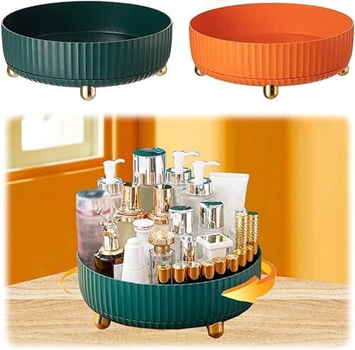 Rotating Storage Rack, 2PCS Lazy Susan Organizer, Rotating Spice Rack Turntable Organizer for Cabinet, Spice Rack, Table, Pantry, Fridge,