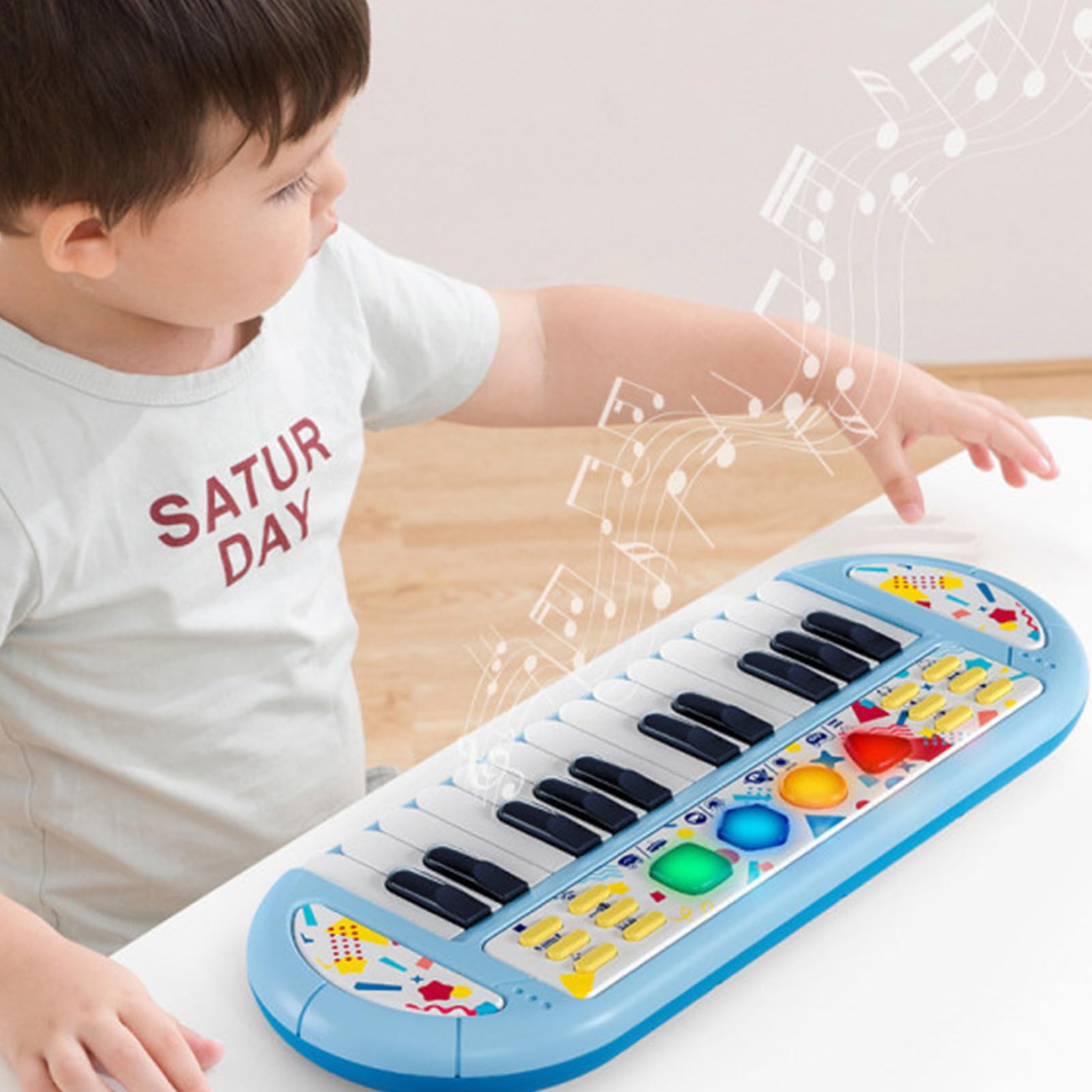 Tastiera Pianoforte Per Bambini Educativo con Luminose | Pianoforte Elettrico per Bambini per Alunni Studenti Ragazze Bambini in Età Prescolare Soggiorno Camera da Aula Palco Scuola