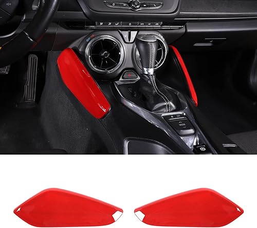 SQQP Kit de accesorios interiores de 2 piezas compatibles con Chevrolet Chevy Camaro 2016-2023 (rojo)