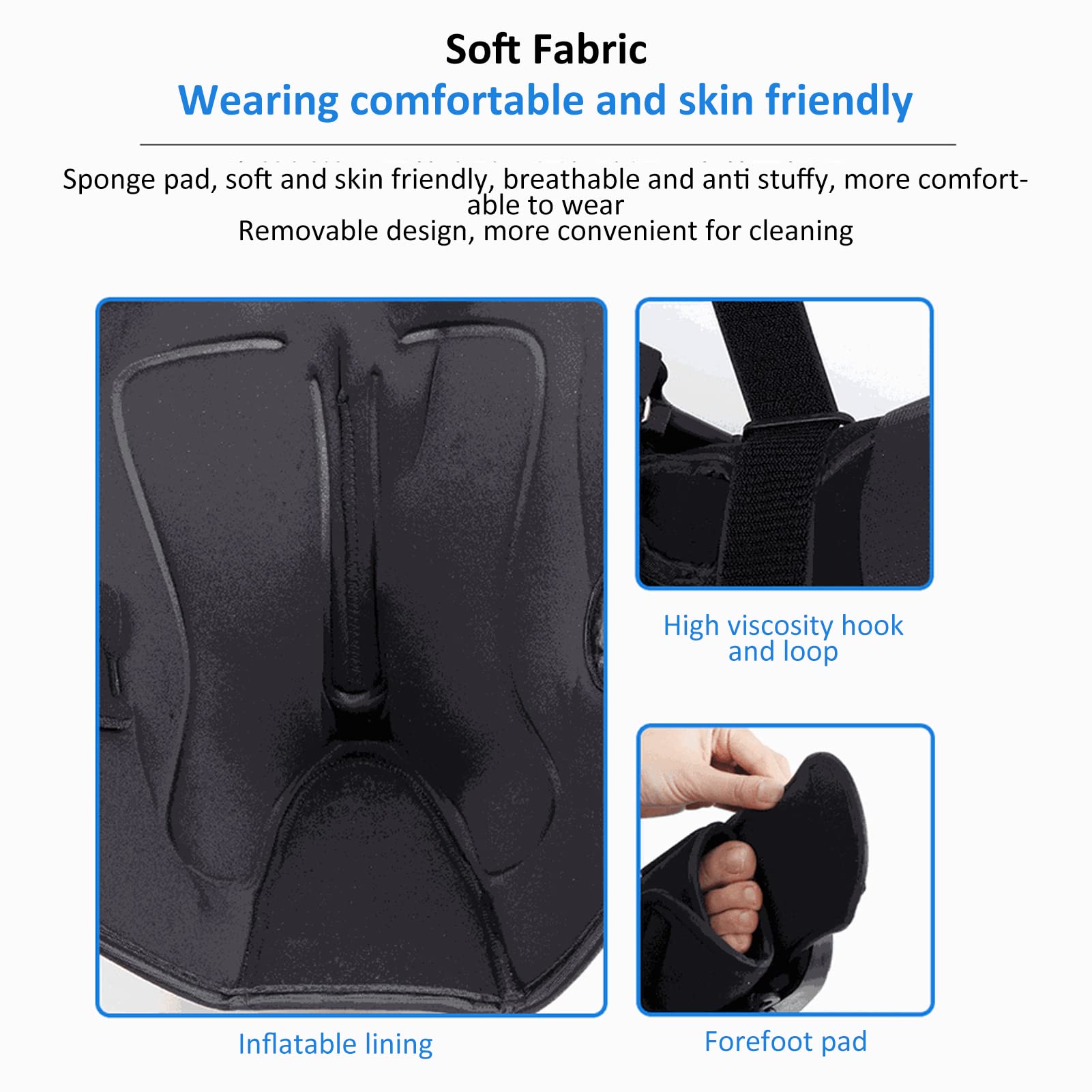 Bota Para Caminar Para Fracturas, Bota Para Caminar Con Aire, Protección Completa, Acelera La Recuperación, Andador Ligero Antideslizante Para Tobillo Torcido Con Bolsa De Gas Para Pie Roto(S)