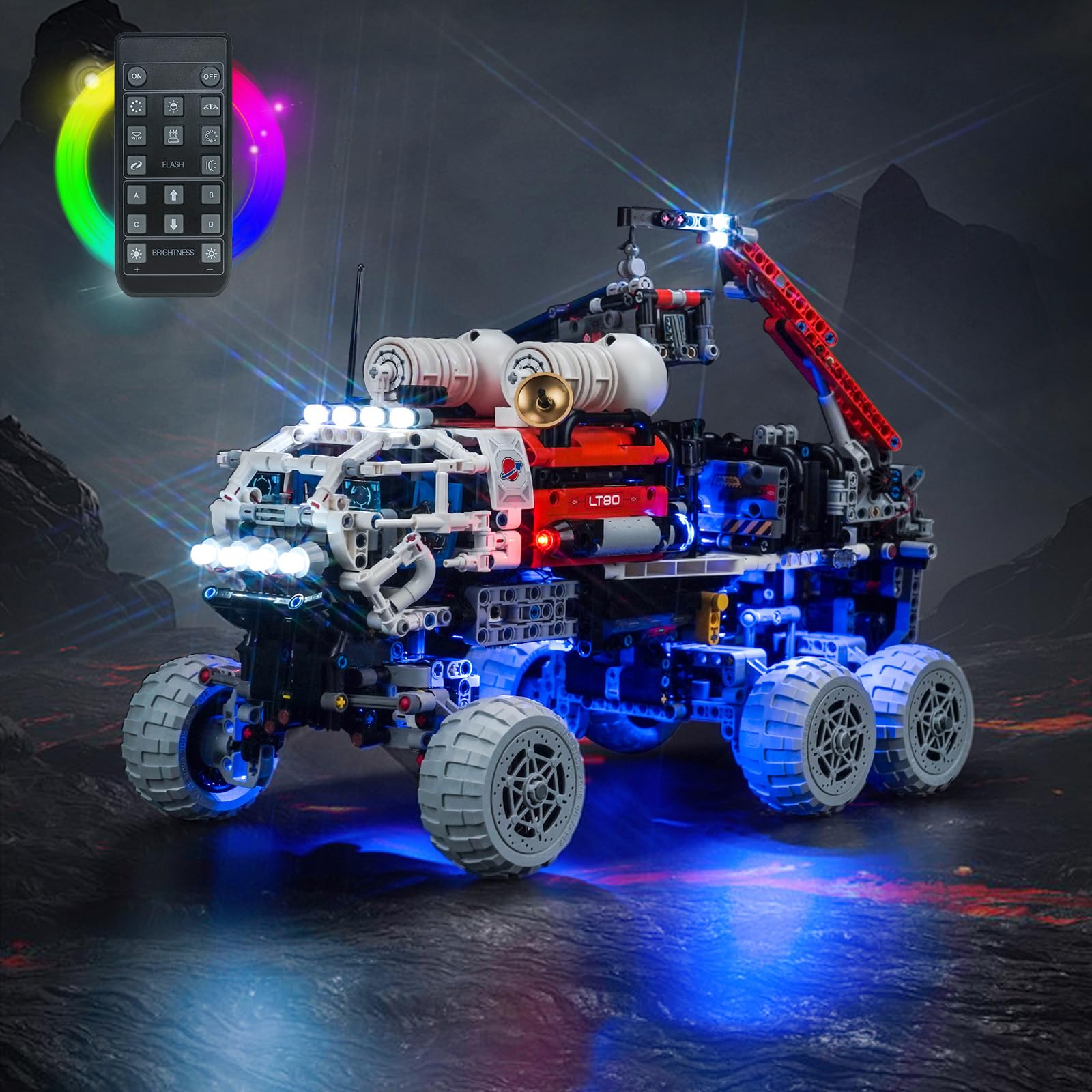 Kit di luci a LED per Lego 42180 Mars Crew Exploration Rover (Non Lego), set di illuminazione a LED per Lego Technic Mars Crew Exploration Rover Set giocattolo creativo