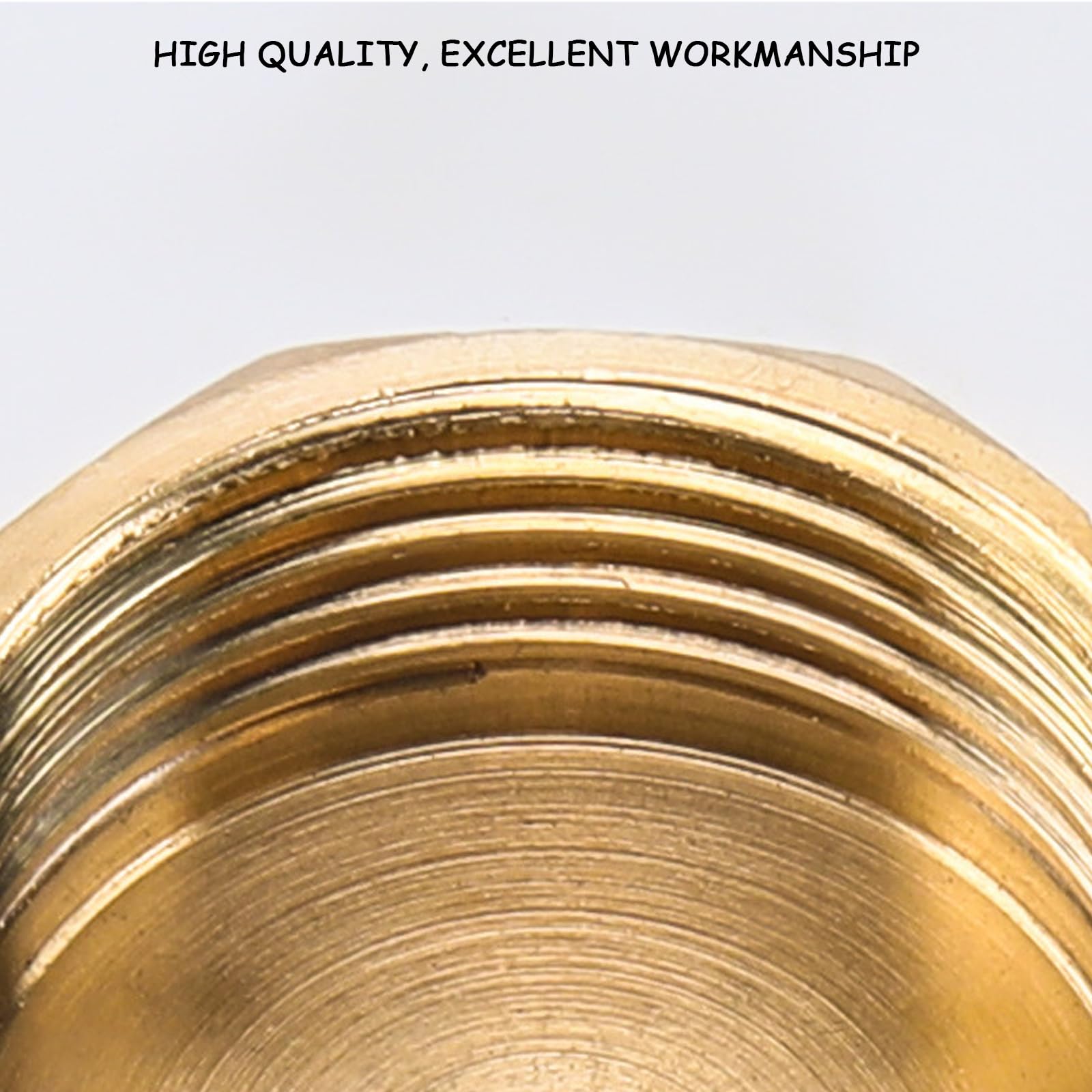 10Pcs Brass Blanking Cap,1/8 1/4 3/8 3/4 1/2 Brass Garden Hose Female End Caps with Sealing Washers,3/4 Hex Bra-ss Blanking Nut Cap for Washing Machine Radiator Valve Faucets Tap - Image 3