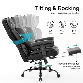 Amazon.com: Gzagdecr Big and Tall Office Chair 400lbs,PU