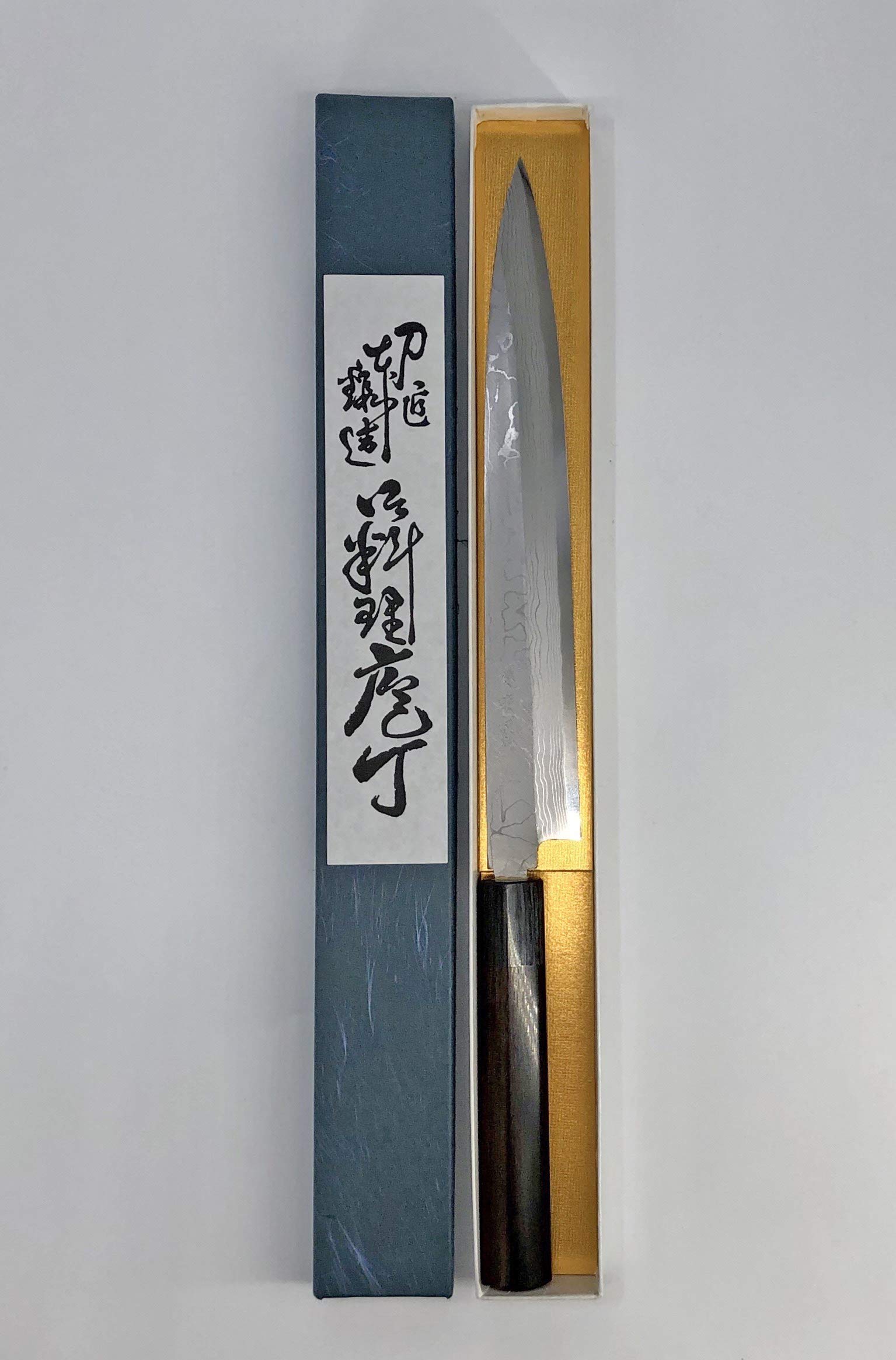 Amazon｜源明利作 積層白二鋼 柳刃 240mm 紫檀ｼﾉｷﾞ柄付｜柳刃包丁