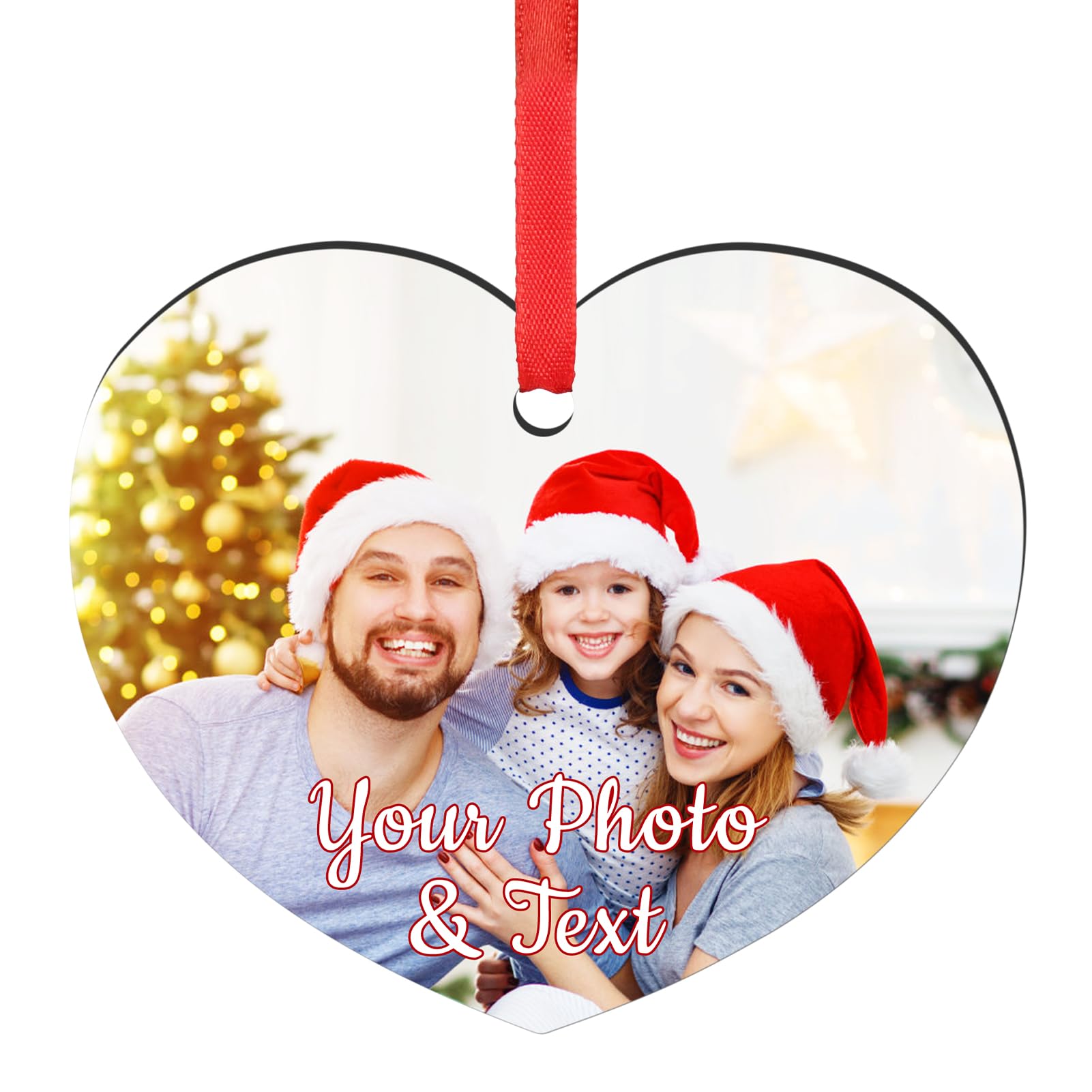 Personalized Christmas Ornaments, Custom Photo Ornaments for Christmas Tree
