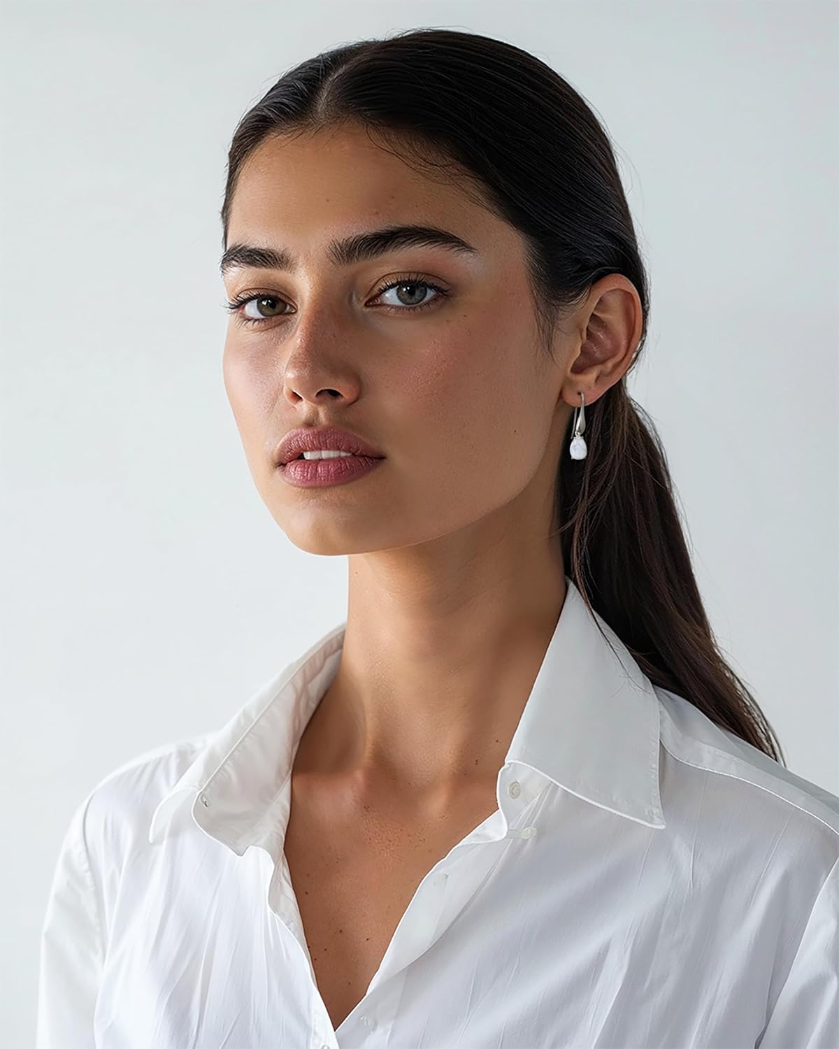 925 Sterling Silver Gemstone Earrings for Women - Earrings Silver Dangle - Teardrop Earrings for Women - Silver Drop Earrings for Women - Birthstone Jewelry - Formal Earrings for Women - Image 2