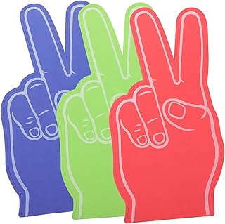 Homoyoyo Mão De Espuma Gigante Esportivos Para Crianças Com Dedo De Para Meninas A Para Crianças 3 Peças Esportivos Para Fãs Esportivos Lembrancinhas Mão De Espuma Esportiva