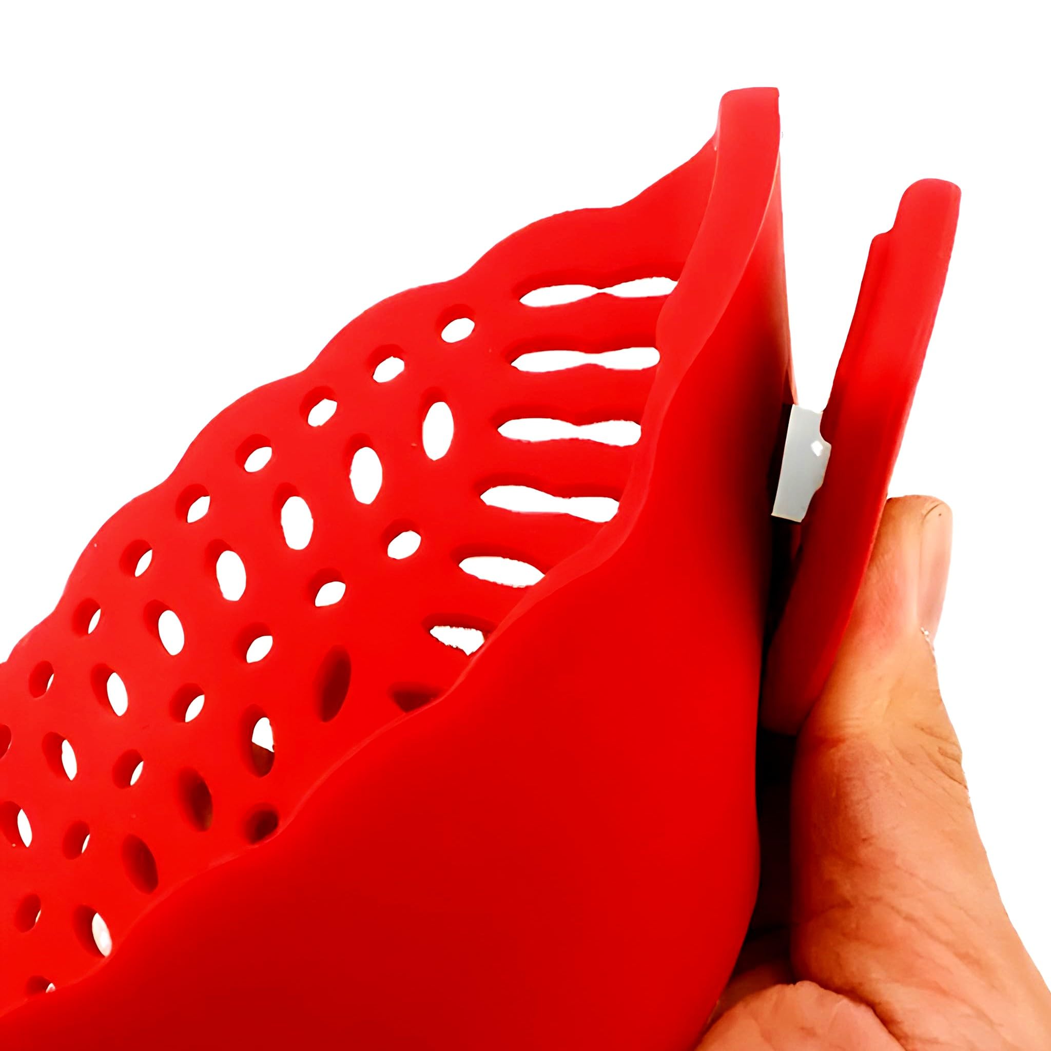 Bricoloco - Scolapasta e verdure in silicone pieghevole con pinza per presa per pentola | Colino da cucina per scolare alimenti (2)