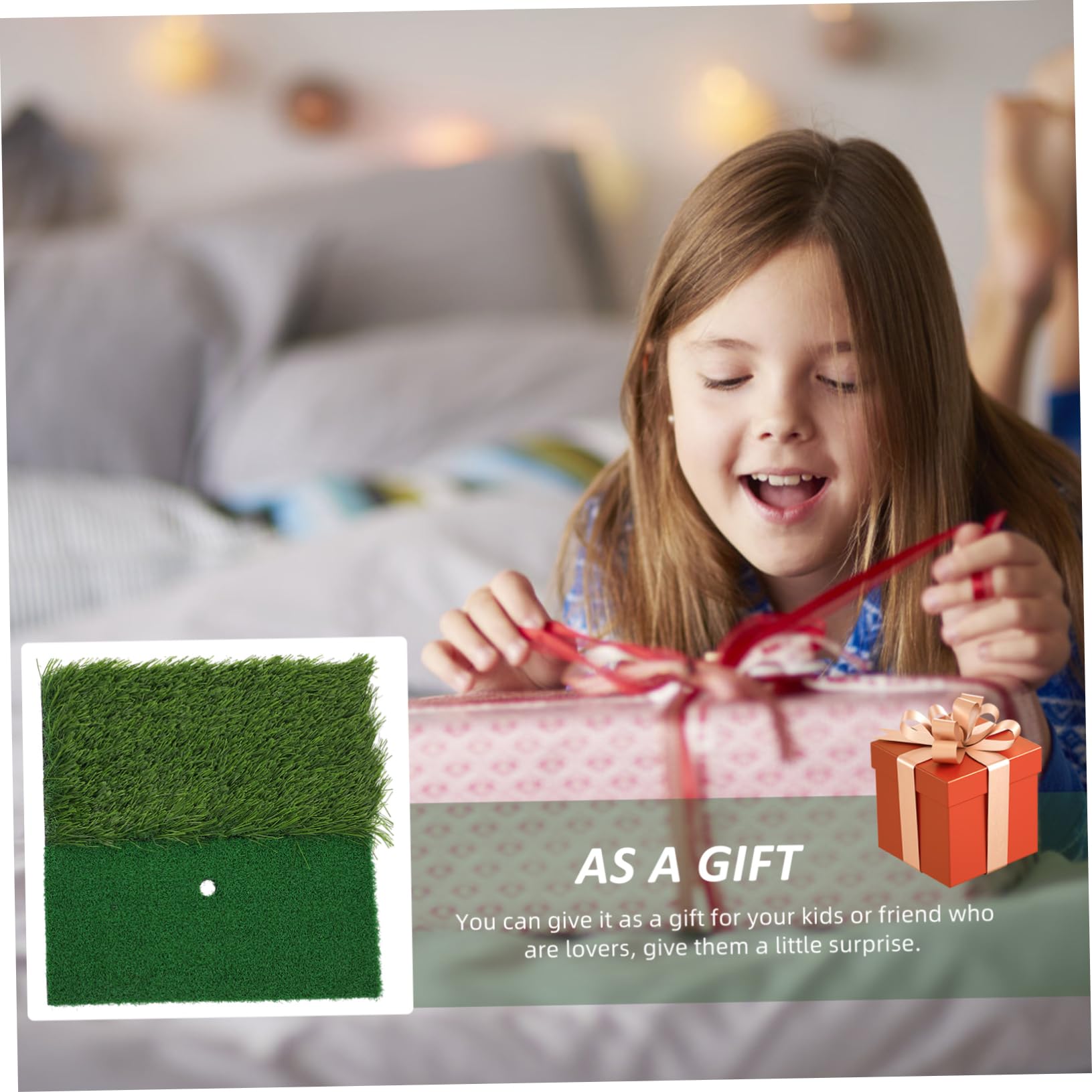 KOMBIUDA Golf Training Sticky Golf Chipping Mat Indoor Swing Practice Pad Golfing Swing Mat for Home