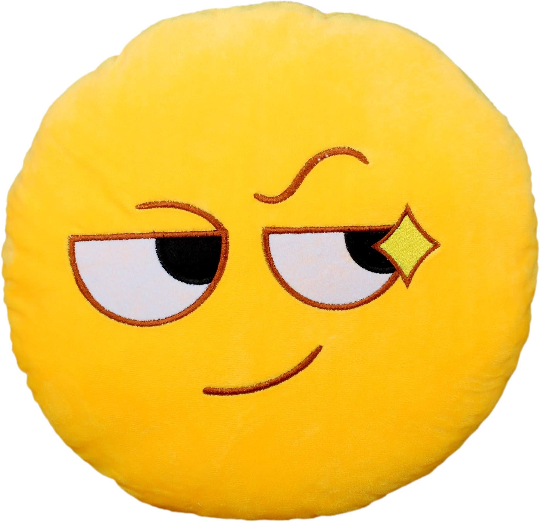Zi Xi & Zi Qi Emoji Pillow Emoticons Pillow Devil/Demon Face Cushion, Emoticon Cute Soft Stuffed Comfortable Plush Smiley Cushion Pillow, Colourful Novelty Gift (Idea)