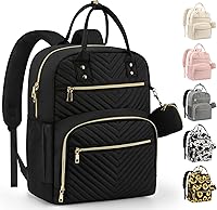 Pritent Diaper Bag Backpack - Stylish Large Capacity Multi-Purpose Travel Bag with Pacifier Case for Baby Essentials, Black