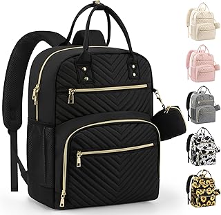 Pritent Diaper Bag Backpack,Baby Essentials Diapers Bag with Pacifier Case,Multipurpose Stylish Large Capacity Travel Backpack for Baby Girl/Boy(M-Black)