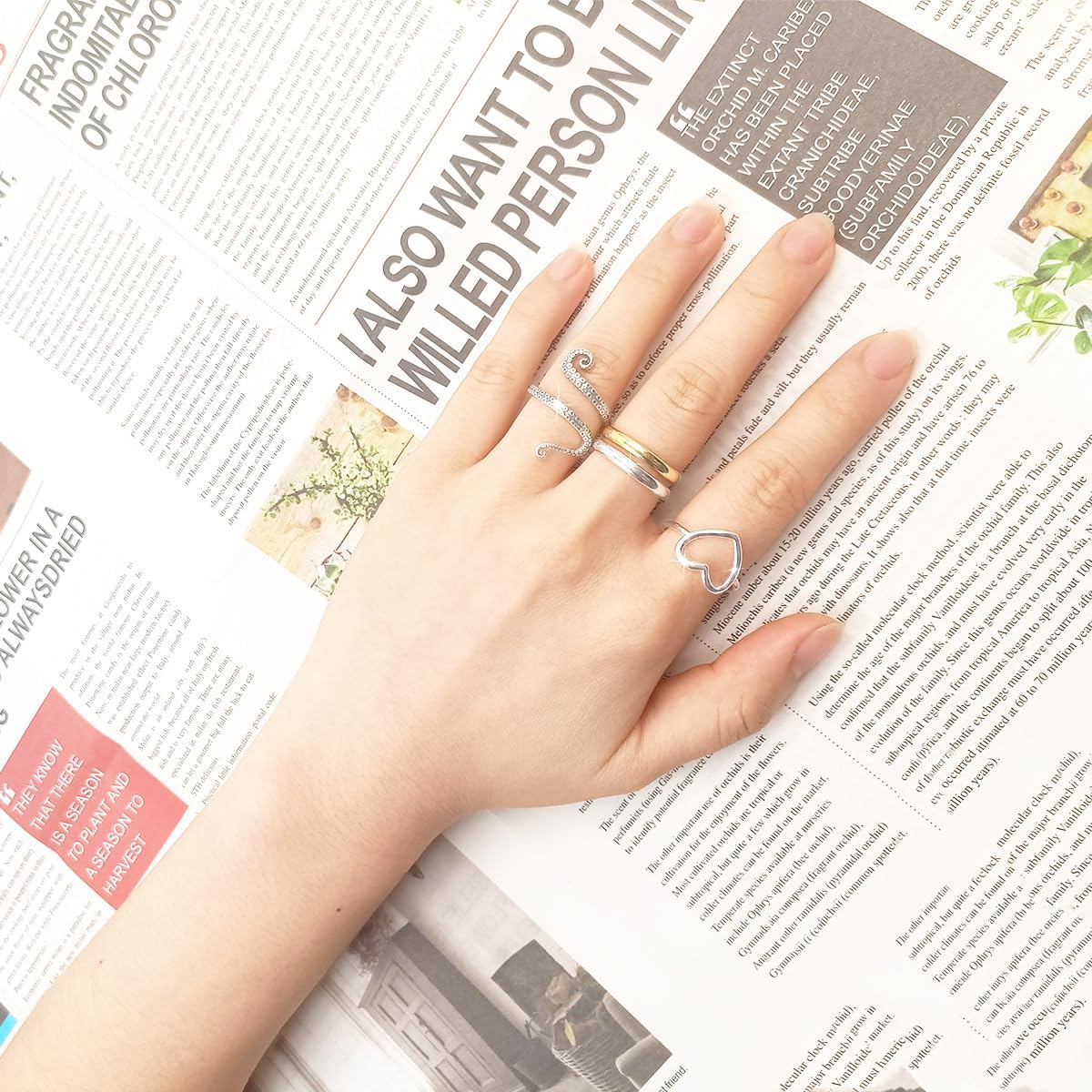 PARCOM S925 Sterling Silver Rings for Women, Vintage S925 Sterling Silver Rings For Women and Men,Great Choice for Mother's Valentine's Christmas Day Birthday Party Fashion Jewelry - Image 4