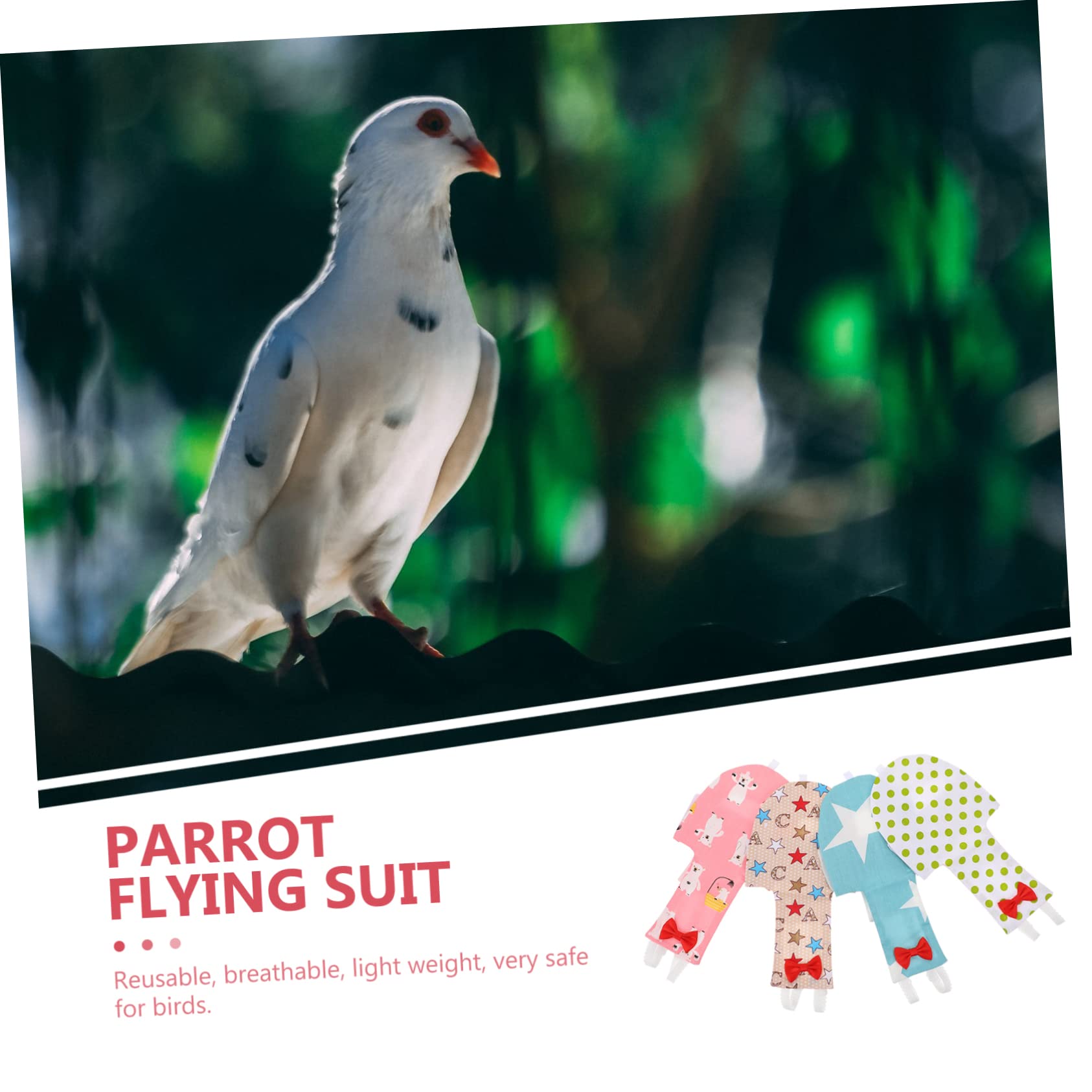 BESPORTBLE 8pièces Couches Respirantes pour Oiseaux Culottes Réutilisables pour Perroquets Vêtements Confortables Et Légers Accessoires pour Oiseaux Petits Animaux
