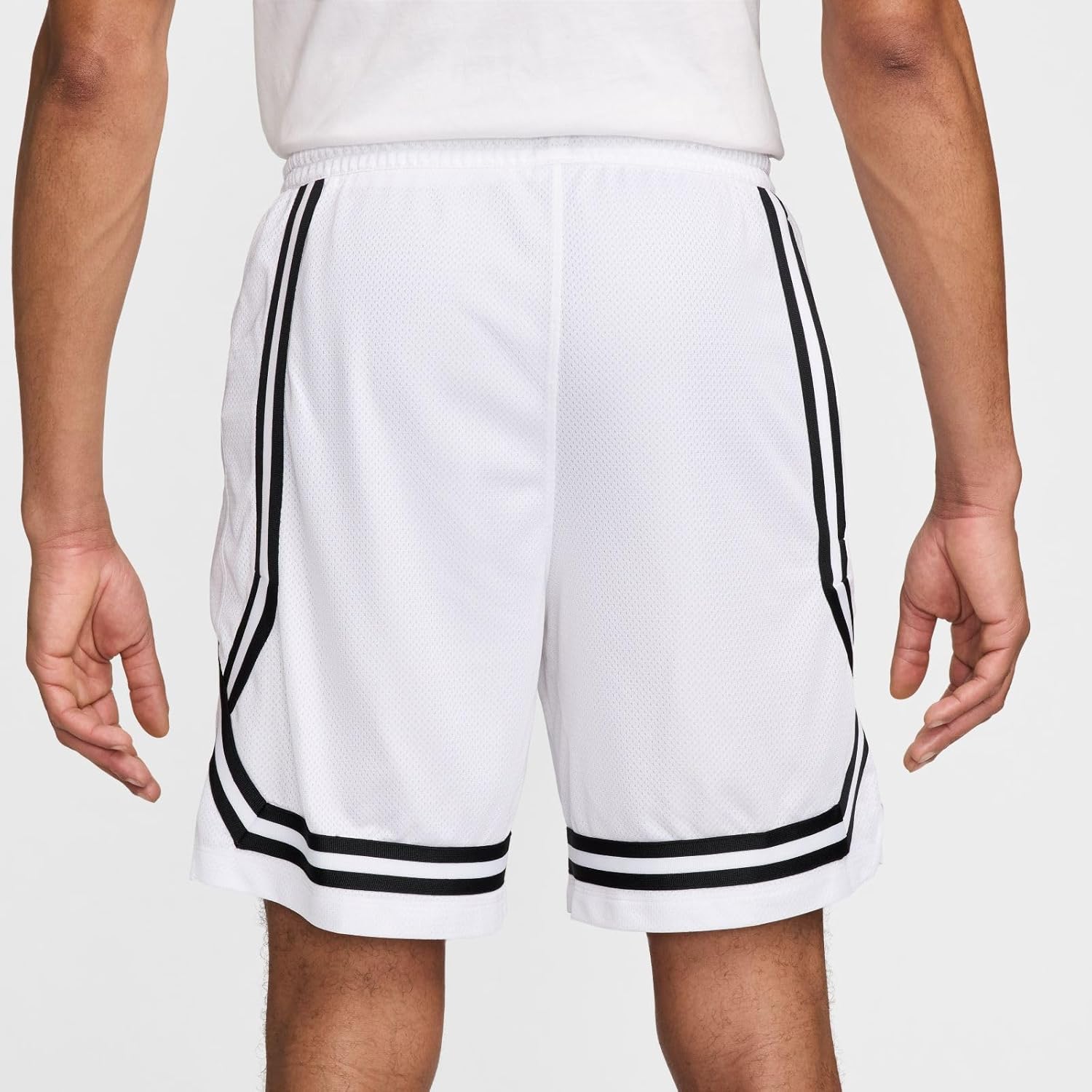 Nike DNA Crossover Men's Dri-FIT 8" Basketball Shorts (White/Safety Orange, FN2883-100) Size XX-Large - Image 3