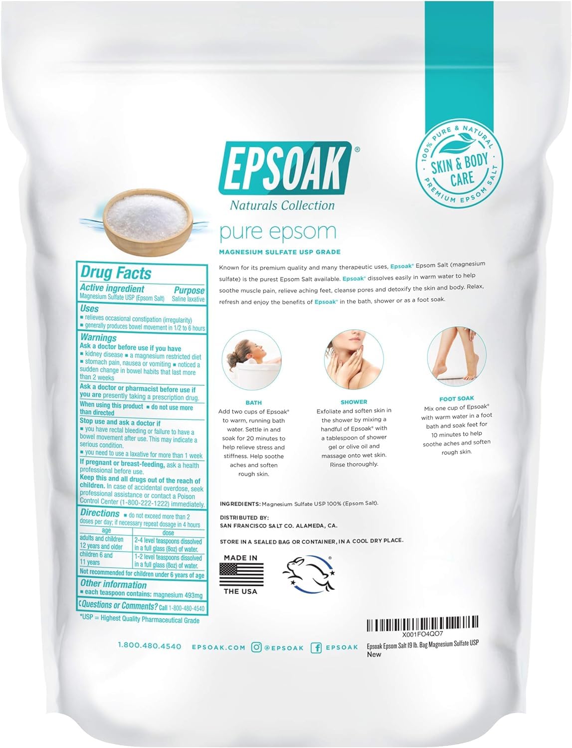 Epsoak Epsom Salt - Relax & Rejuvenate -7 Epsoak Epsom Salt - Relax & Rejuvenate -7