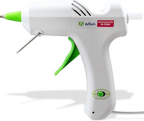 AdTech Kit de precisión pistola de pegamento caliente, color blanco