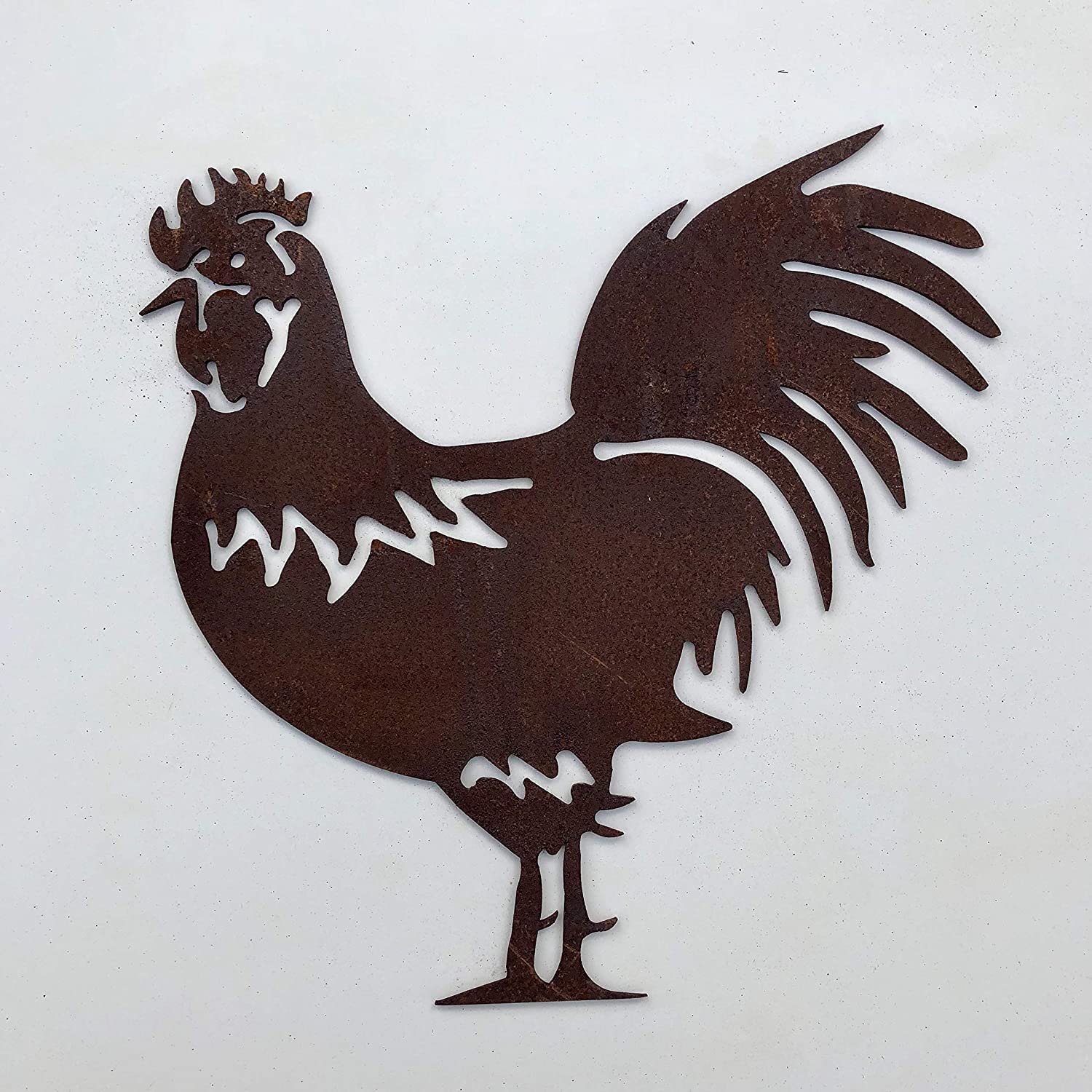 RUSTIC WAREHOUSE NORFOLK LIMITED Kitchen Cockerel Decoration, Sign For The Home And Garden, Rusty Metal Decor, Gifts, Presents, Chicken, Rooster