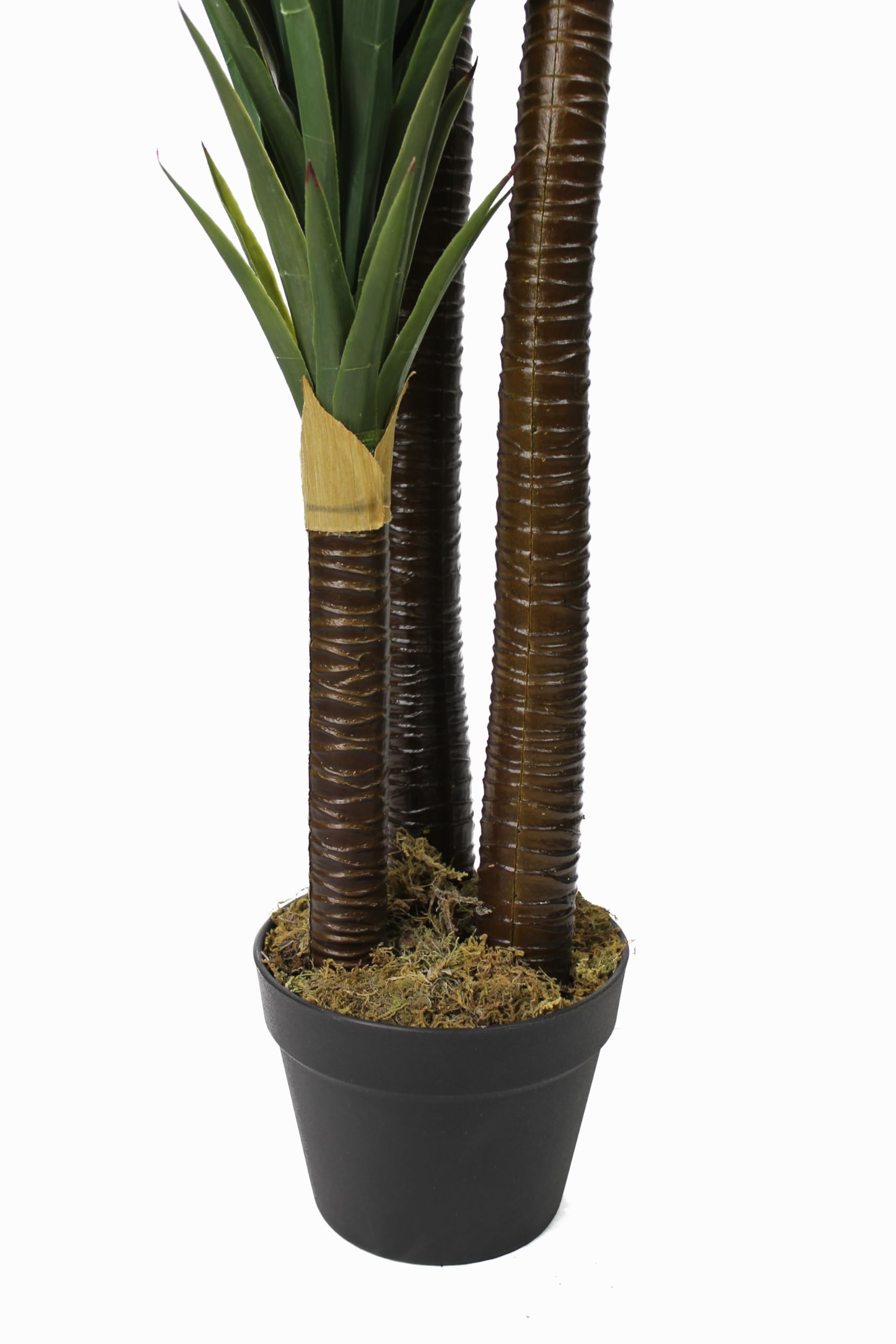 Arnusa Palmier artificiel Yucca - 150 cm - 153 feuilles - Plante artificielle en pot - Grande plante d'intérieur - Plante verte