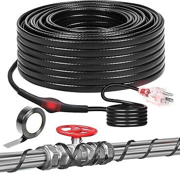 For Water Pipe 80FT For Pipes 8W/ft Self-Regulating Cable (-40°F