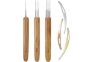 6 Pieces Dreadlock Crochet Hook Set for Expertly Crafting and Maintaining Dreads