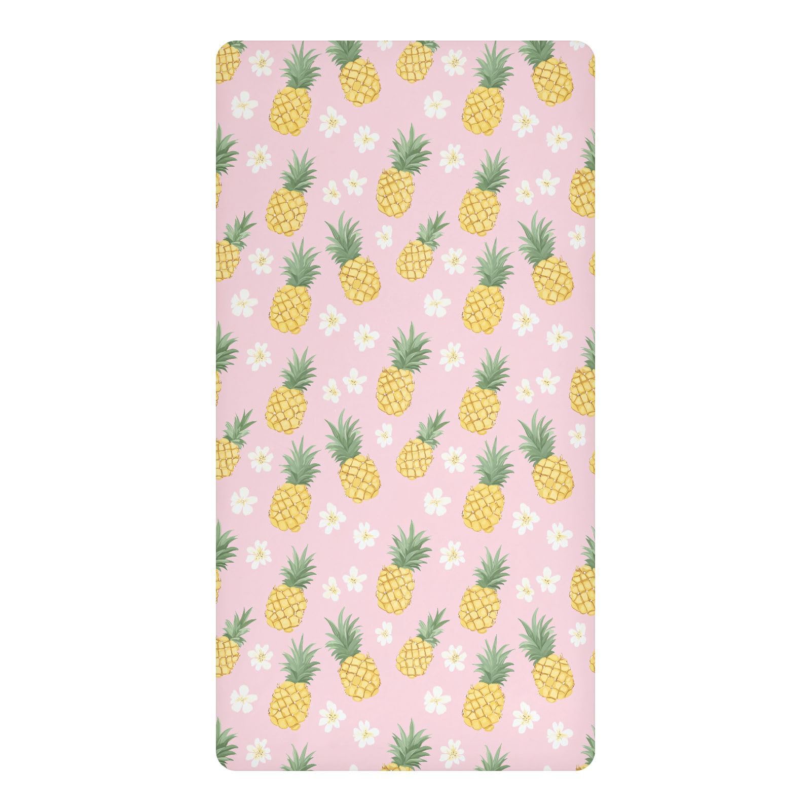 Drap-housse imperméable 71x132 cm lit enfant motif ananas