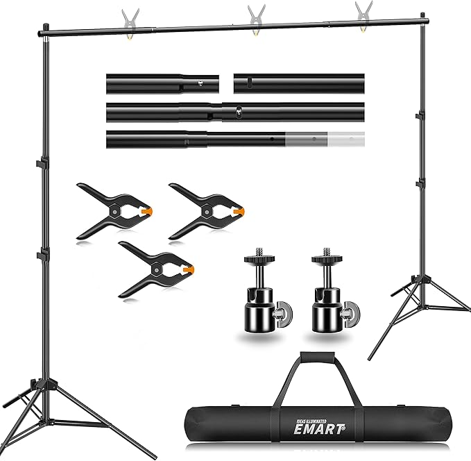 Backdrop Stand, EMART 7x10ft Photo Video Studio Muslin
