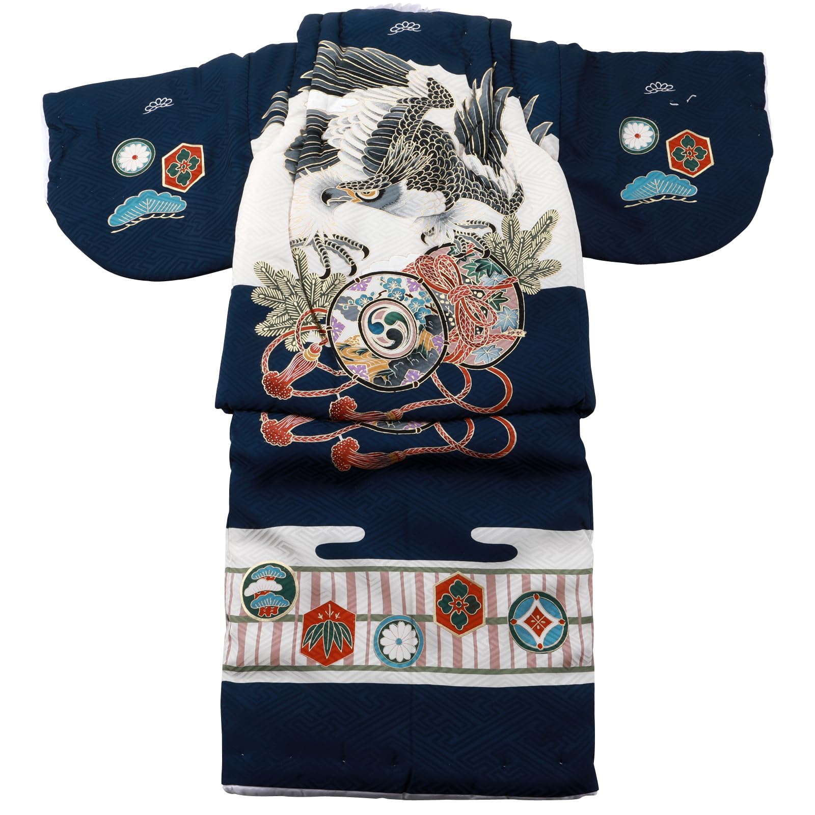 正絹　男児用　産着一つ身　① Amazon.co.jp: [SAKIKU-EN] 日本製 お宮参り でんちセット 男児