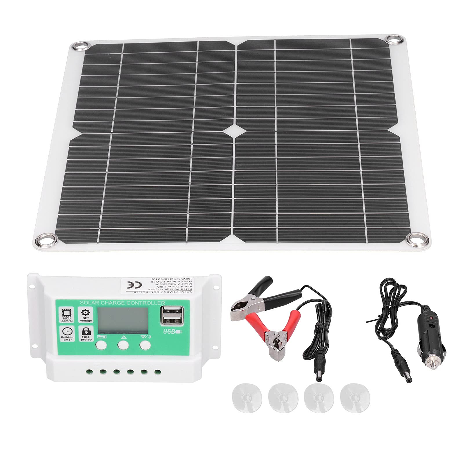 Pannello solare flessibile in silicio monocristallino da 40 W 18 V con regolatore di carica solare 10 A per esterni