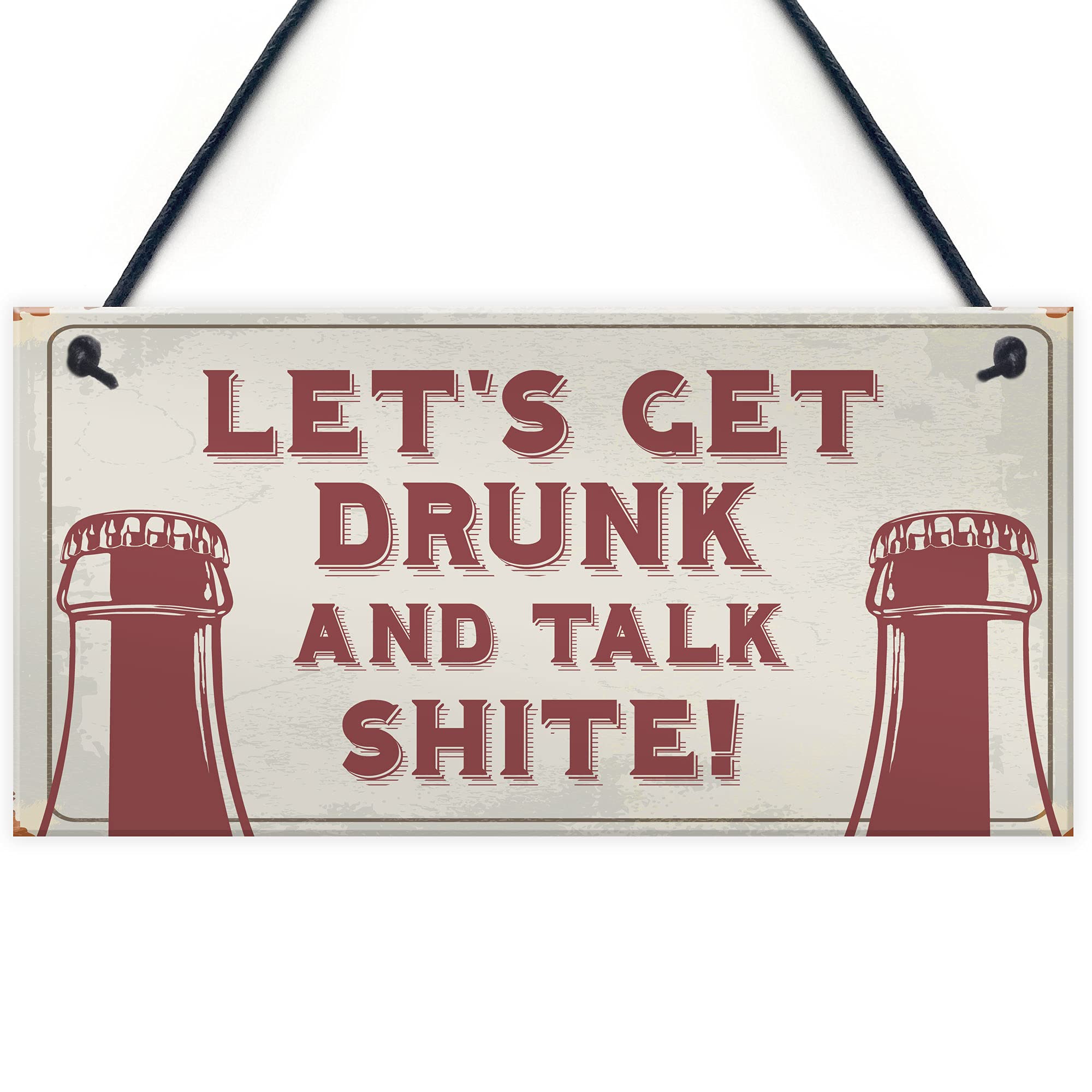 FUNNY Rude Bar Sign For Garden Man Cave Pub Bar Beer Vodka Gin Gift
