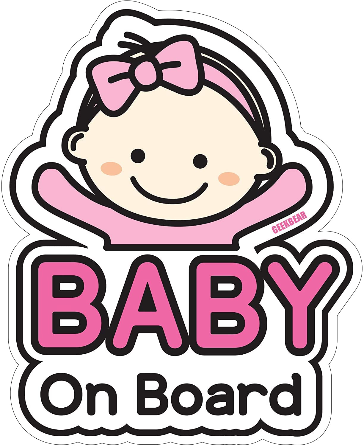 Amazon.co.jp: baby on board sign for car (02. Basic Girl) - ベビー 