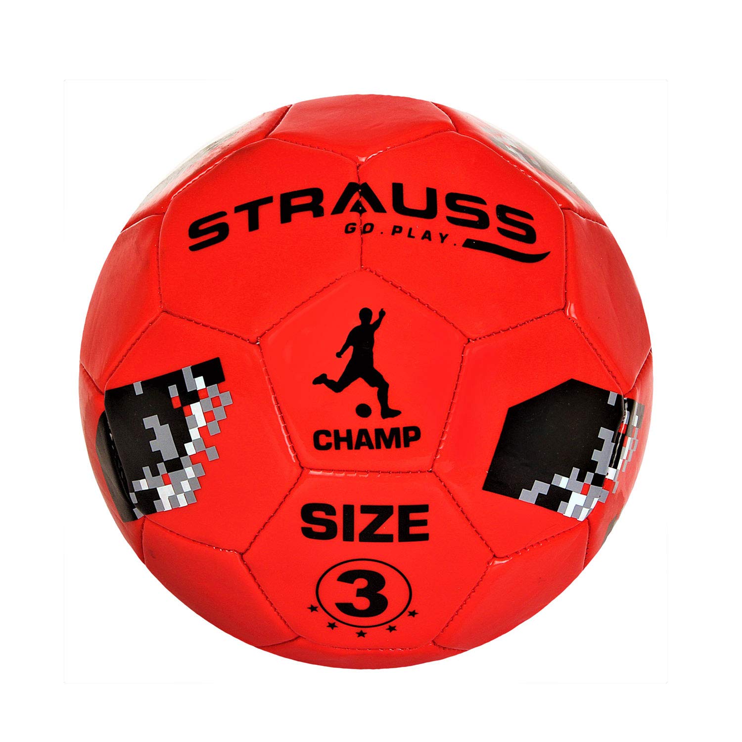 STRAUSS Official Football Size 3 |Professional Match Ball for Indoor & Outdoor Games & Training for Kids & Adults | Granular Texture with High-Performance Grained Surface, (Red) (B0CNRS4S4M) Amazon Price History, Amazon Price Tracker