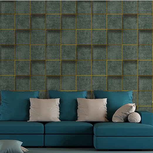 Amazon Co Jp 3dの壁紙モダンなミニマリストアンティークのレンガのパターンディアスキンのカシミアの壁紙は 救済の壁を厚くするbuy One Three Free One Color Forest Green Diy 工具 ガーデン