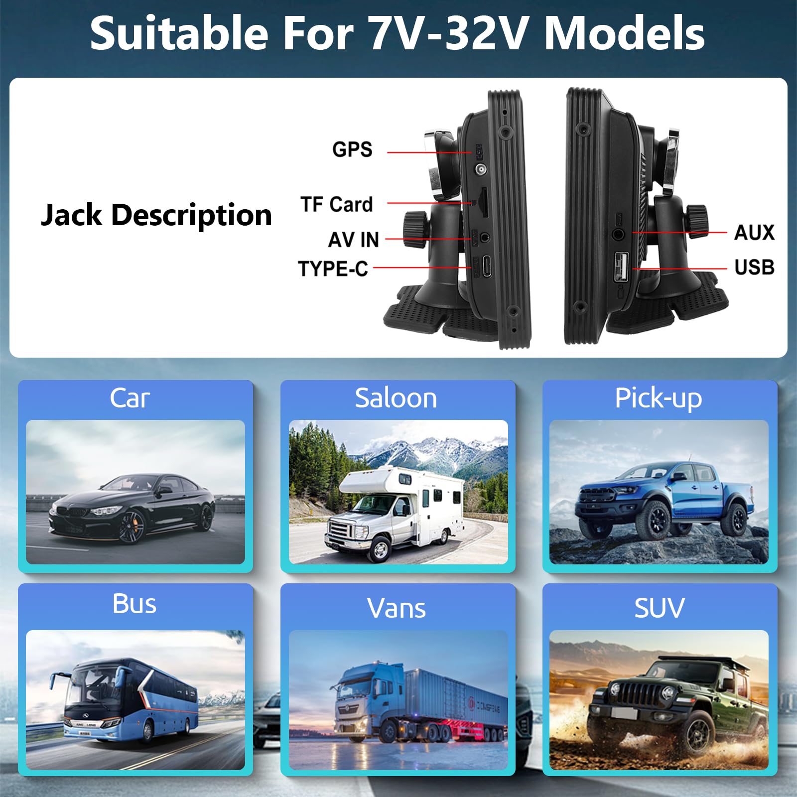 Hodozzy Android 4G 64G 8-Core sans Fil CarPlay Moniteur Android Auto Écran Voiture GPS Dash Cam Avant et Arrière Portable Autoradio Bluetooth 10,26 Pouces Écran Tactile Lien Miroir WiFi FM AUX