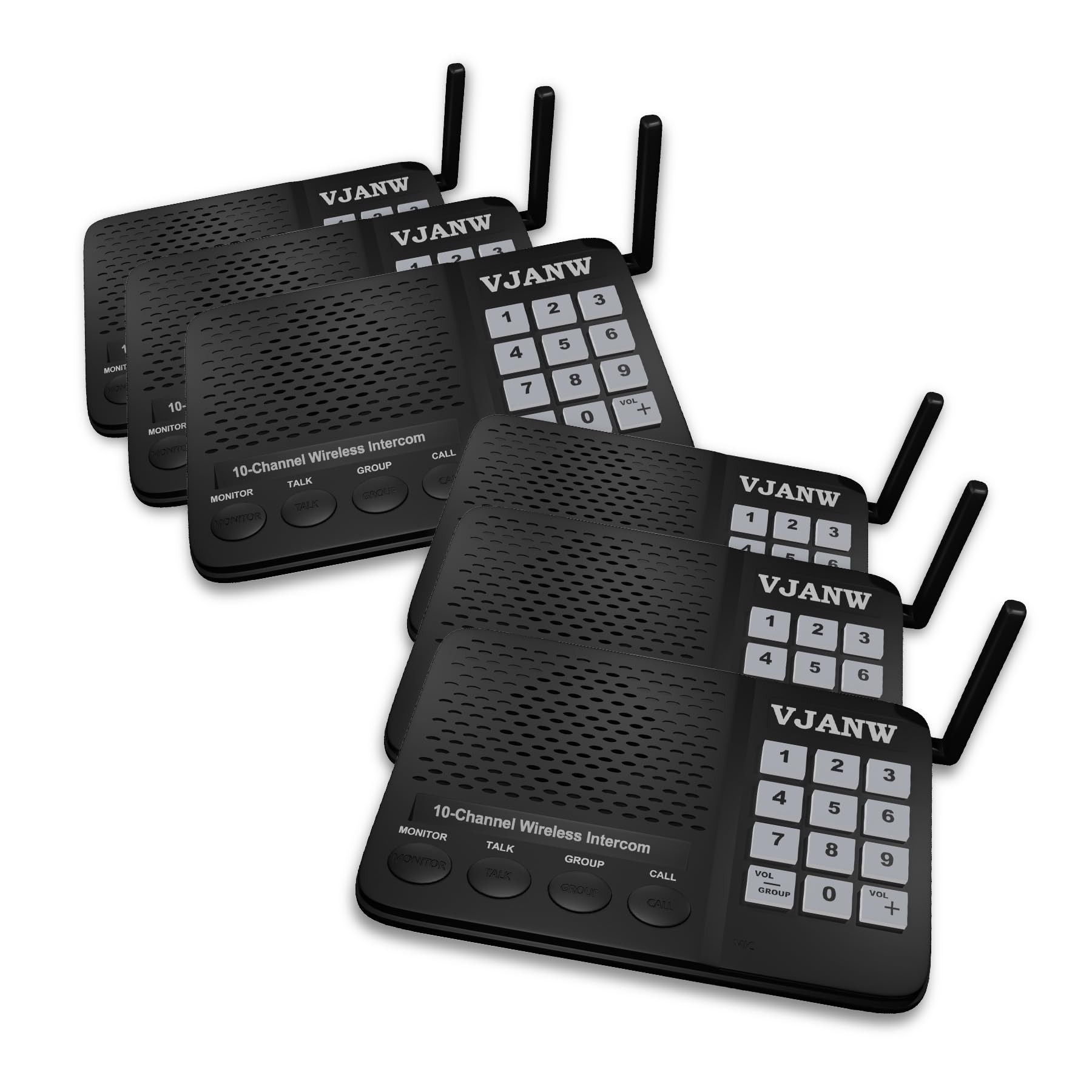 Interfoni wireless per la casa: conversazione privata uno a uno, trasmissione di gruppo da uno a molti, monitor attivato dalla voce a mani libere per bambini/anziani, chiamata di allarme suonare