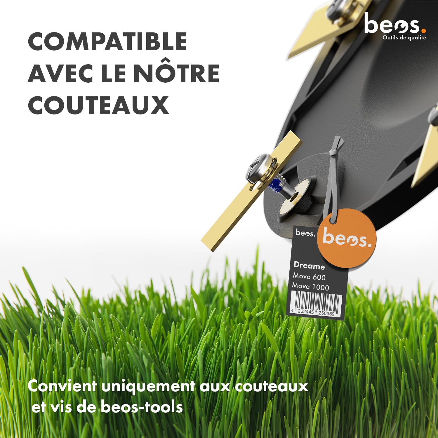 BEOS Plateau à Lames Tuning pour 6 Lames - Dreame Mova, LiDAX et ViAX | Disque de coupe renforcé de fibres de verre - Ø 170 mm - Fabriqué en Allemagne