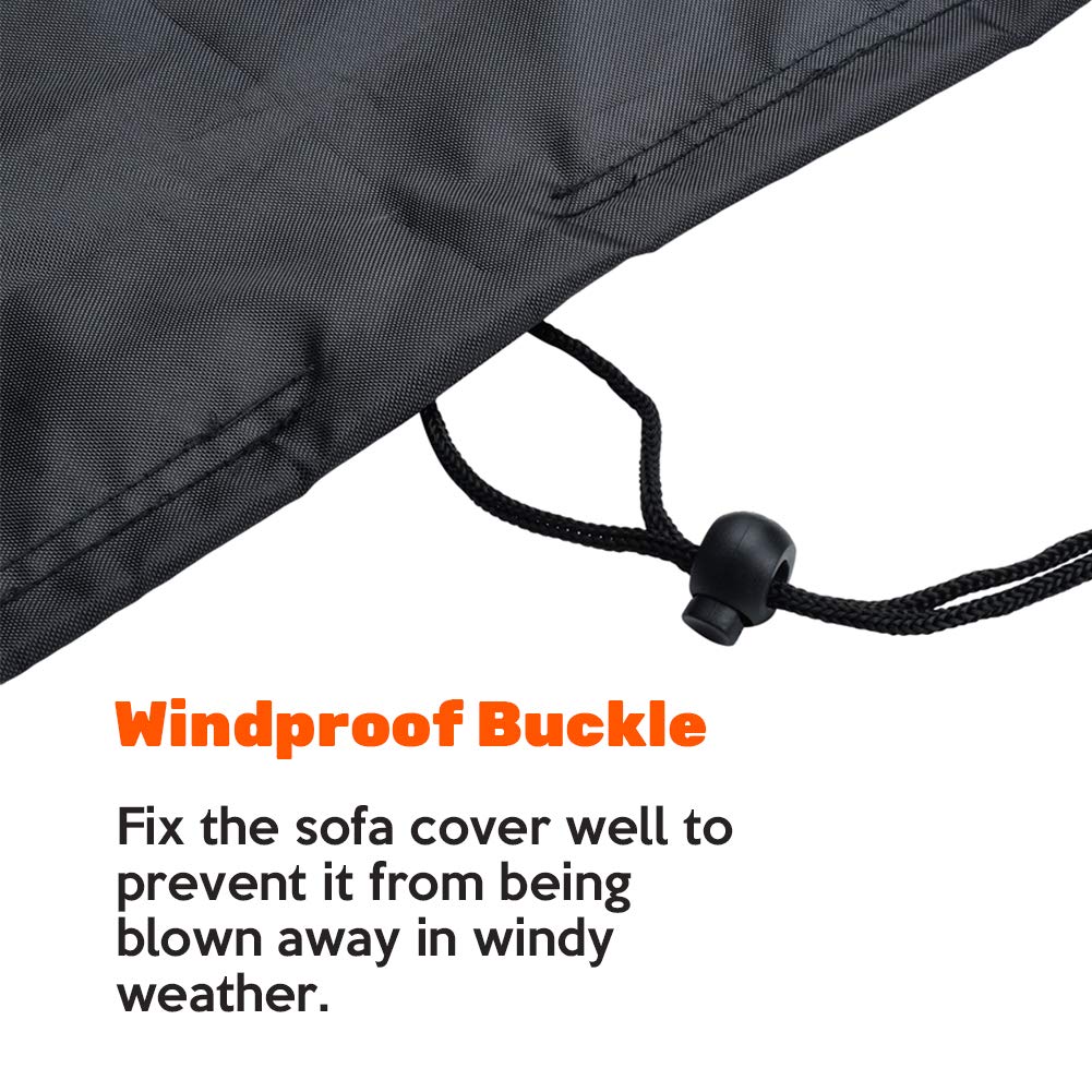 Housse De Protection Pour Banc De Jardin 2 Places - Imperméable Oxford 420D
