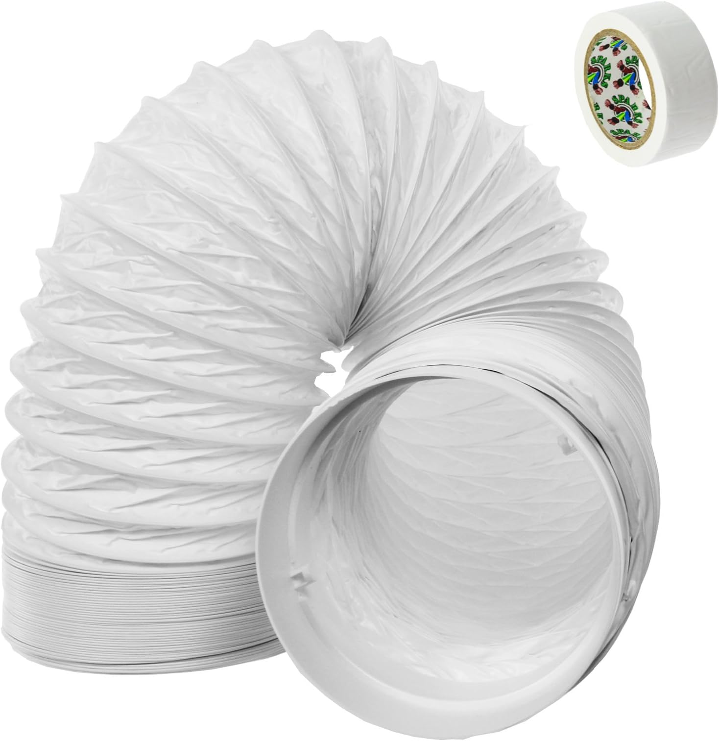 SPARES2GO Hose Pipe PVC Duct Extension Kit Compatible with Delonghi Air Conditioner (3m, 5")