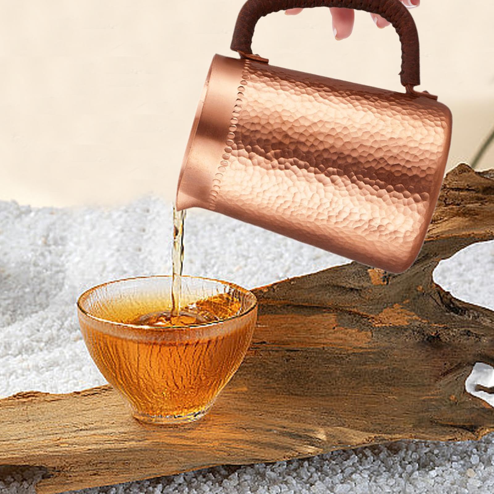 Amazon.com: Llazsybz 400ml Copper Latte Art Cup Smooth Milk