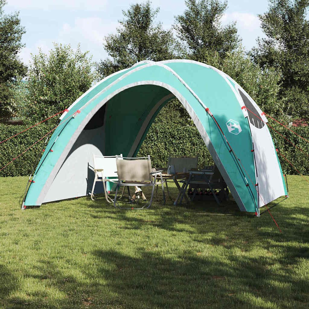 Carpa para fiestas de 360 x 360 x 219 cm en blanco, gran cenador para jardín con paredes de malla y 4 entradas con cremallera, carpa móvil para eventos con varillas de fibra de vidrio y bolsa