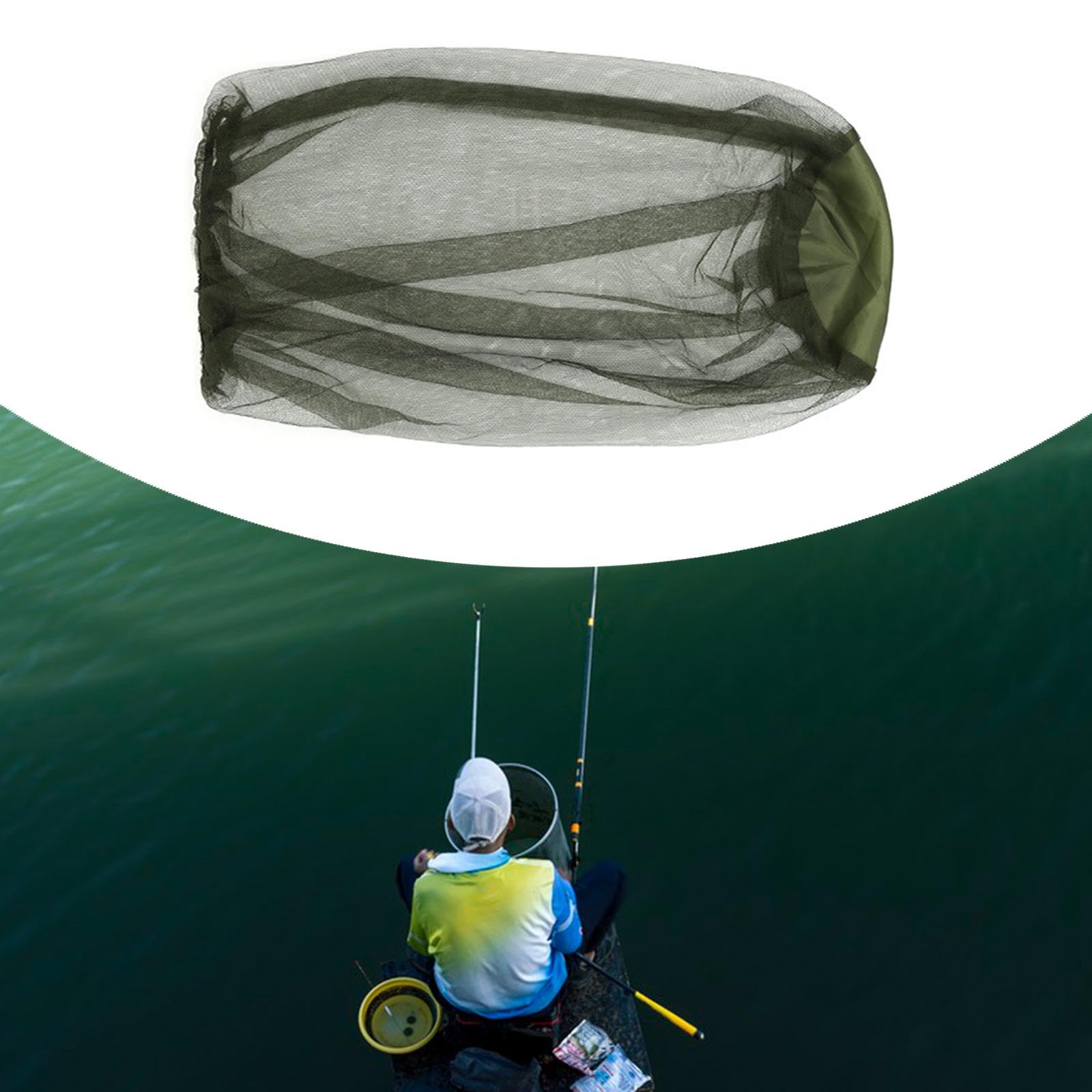 Menolana Head Net Mesh Breathable Insect Net Hat Extra Fine Holes Comfortable Screen Breathable Face Neck Netting Hood for Camping