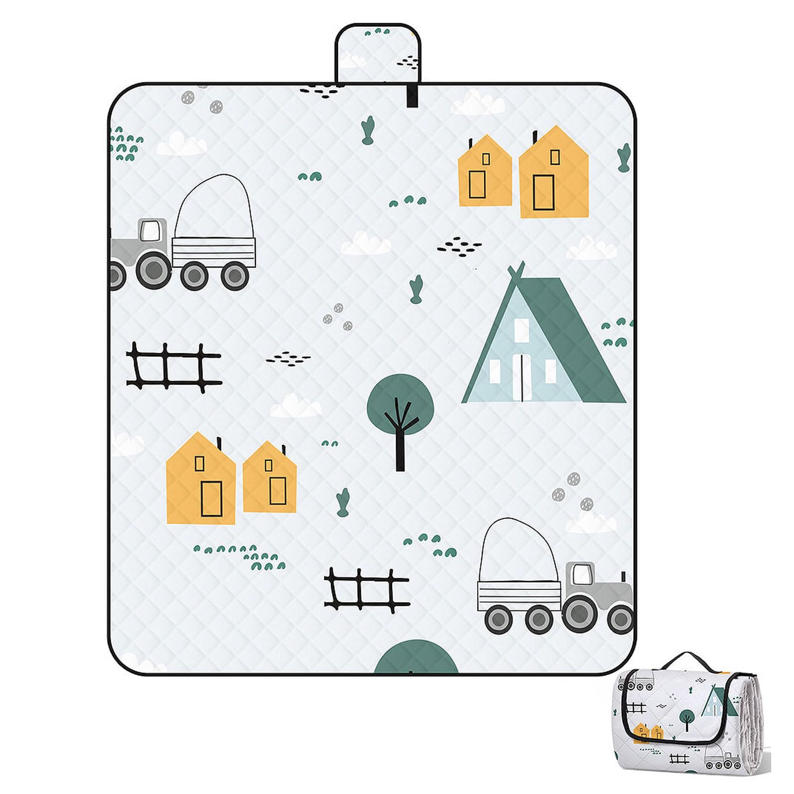 Colchoneta de Camping,Mantas de picnic impermeable,Mantas Grande de Picnic y Playa,esterilla de dormir plegable para camping,Engrosada y cómoda,Ligera y Portátil,para Acampar,al Aire Libre