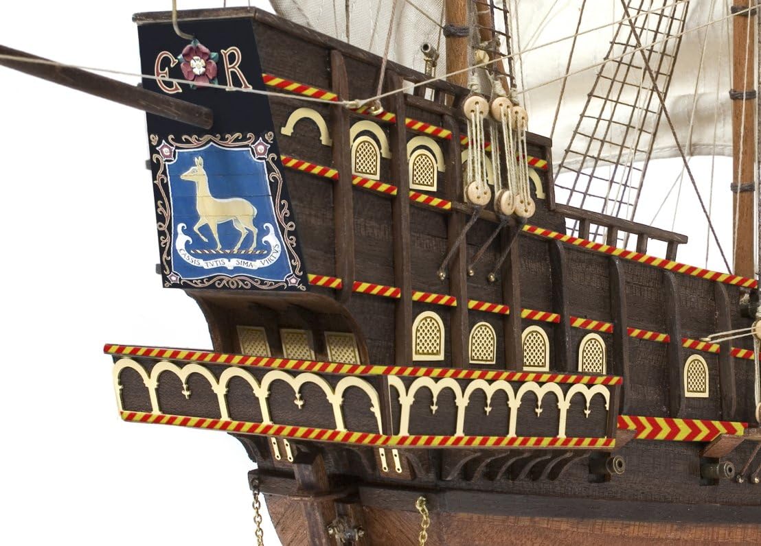 Occre Golden Hinde 1:85 Scale Model Ship Kit, Red-brown, 25.3 x 17.7 x 9.1 pulgadas - Image 4