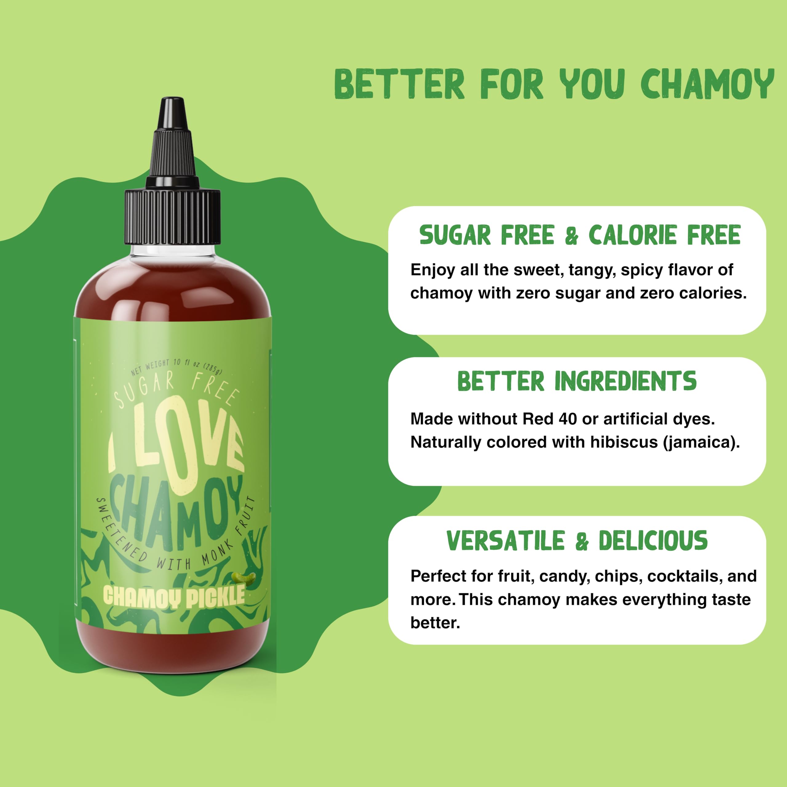 Amazon.com : I Love Chamoy - Sugar Free Pickle Sauce, Carb Free, Calorie Free, Gluten Free, Chamoy Sauce (3 pack) : Grocery & Gourmet Food Amazon.com : I Love Chamoy - Sugar Free Pickle Sauce, Carb Free, Calorie Free, Gluten Free, Chamoy Sauce (3 pack) : Grocery & Gourmet Food
